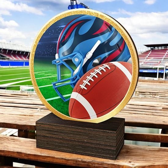 Holt Colour American Football Real Wood Trophy