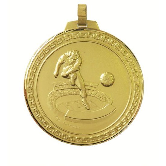 Diamond Edged Football Striker Large Gold Medal