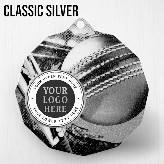 Dodeca Cricket Stainless Steel Logo Insert Medal