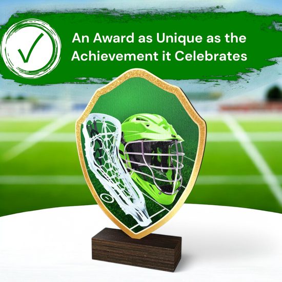 Arden Lacrosse Real Wood Shield Trophy