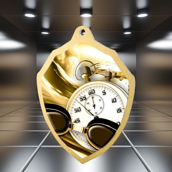 Molton Classic Swimming Stainless Steel Shield Medal