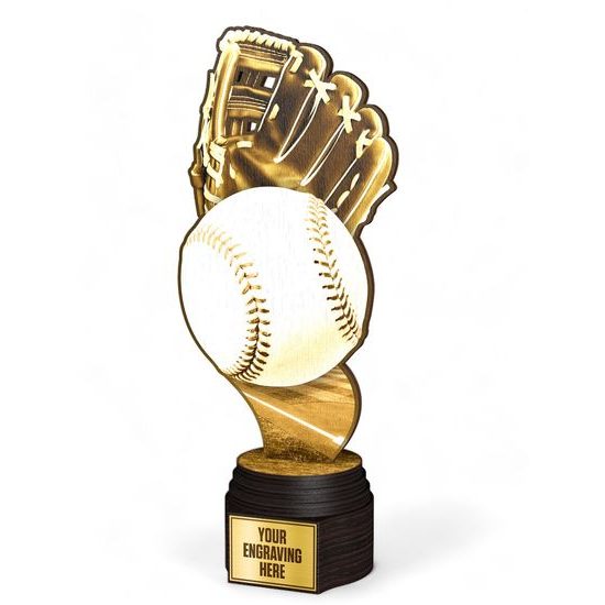 Frontier Classic Real Wood Baseball Trophy