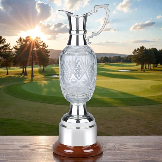 St Annes Nickel Plated & Crystal Claret Jug