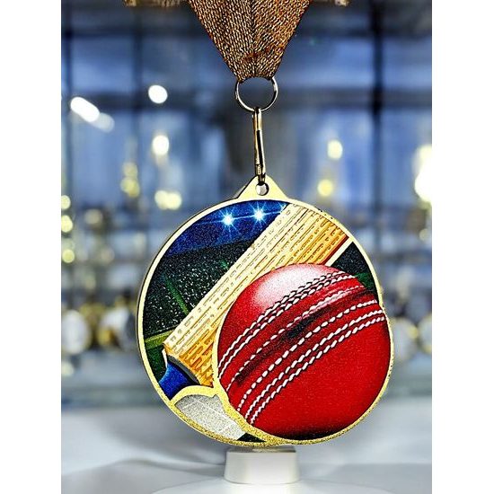 Aurum Cricket Stainless Steel Medal