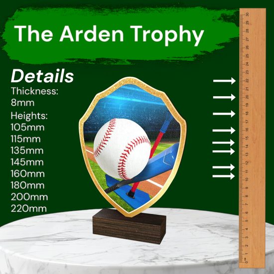 Arden Tee-ball Real Wood Shield Trophy