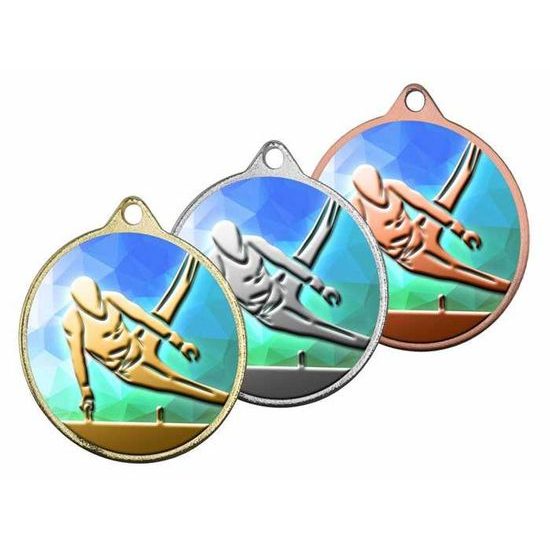 Hercules Texture Print Modern Male Gymmnastics Medal