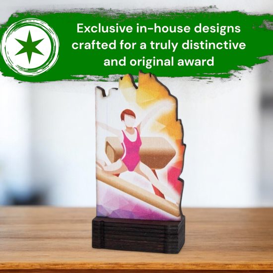 Shard Gymnastics Eco Friendly Wooden Trophy