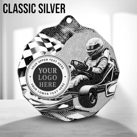 Dodeca Go Kart Stainless Steel Logo Insert Medal