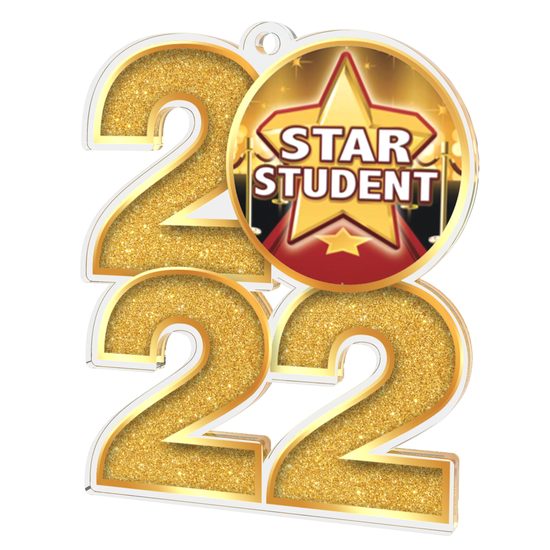 Star Student 2022 Gold Acrylic Medal