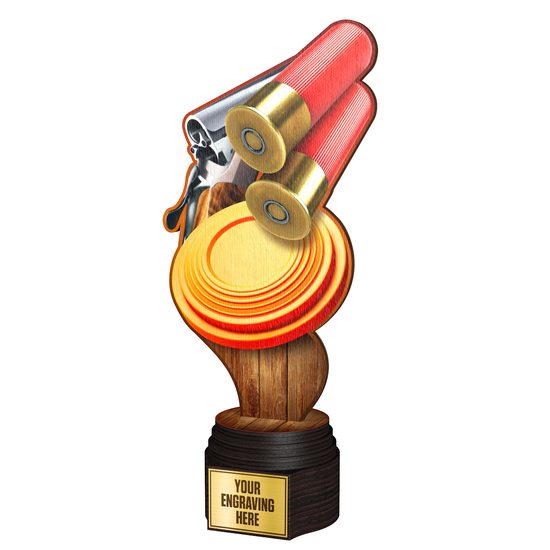 Frontier Real Wood Clay Pigeon Shooting Trophy