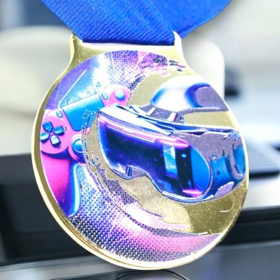 Vulcan eSports Gold Texture Print Medal