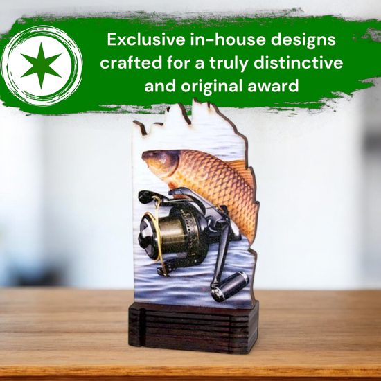 Shard Fishing Eco Friendly Wooden Trophy