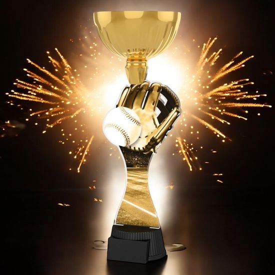 Vancouver Classic Baseball and Glove Gold Cup Trophy