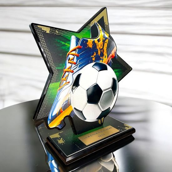 Liano Metal & Acrylic Star Football Trophy