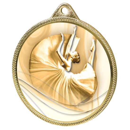 Ballet Colour Texture 3D Print Gold Medal