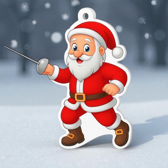 Jolly Father Christmas Fencing Medal