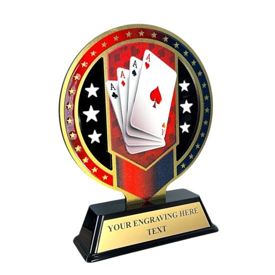 Sentinel Stainless Steel Poker Playing Cards Trophy