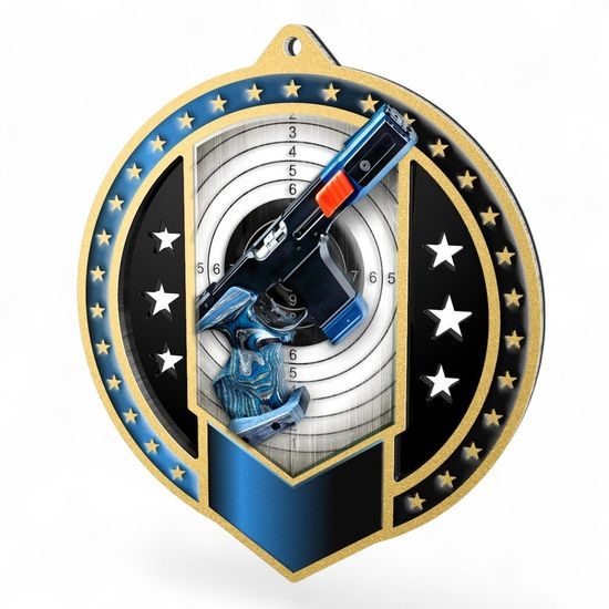 Sentinel Pistol Shooting Stainless Steel Medal
