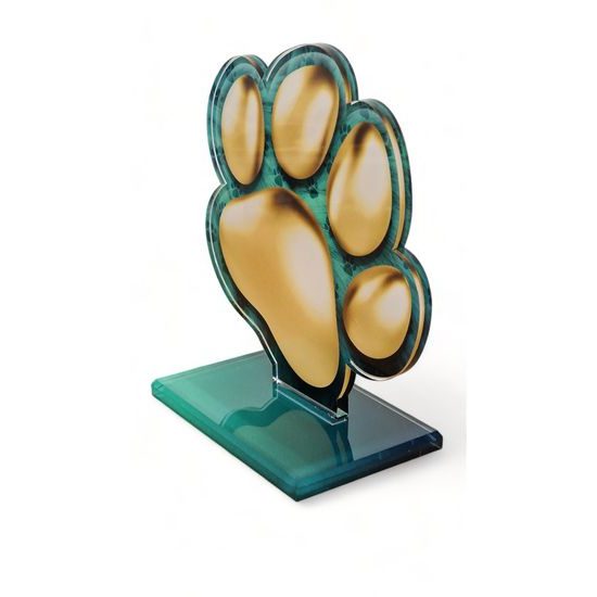 Cannes Dog Paw Print Trophy