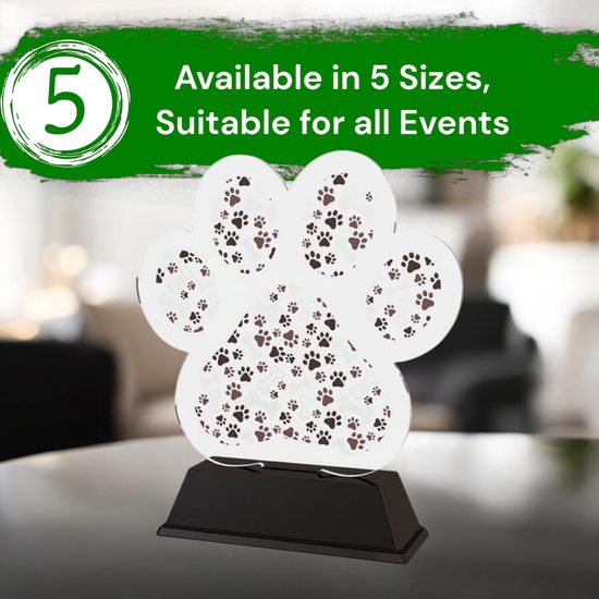 Ostrava Dog Paw Prints Trophy