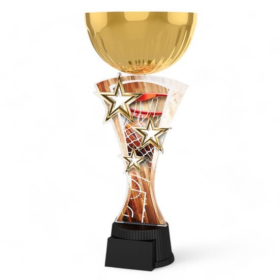 Triple Star Basketball Gold Trophy Cup
