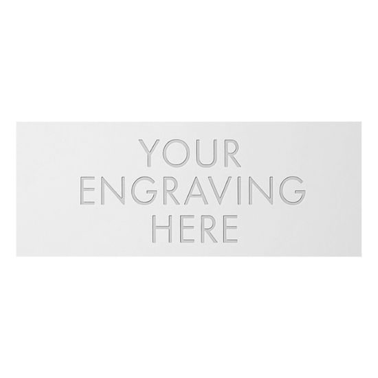 Silver Extra Large Engraved Plate - 100mm x 50mm