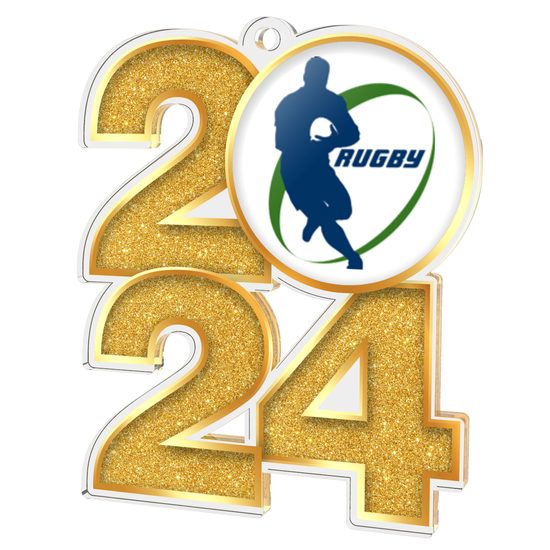 Rugby 2024 Acrylic Medal Trophy Monster