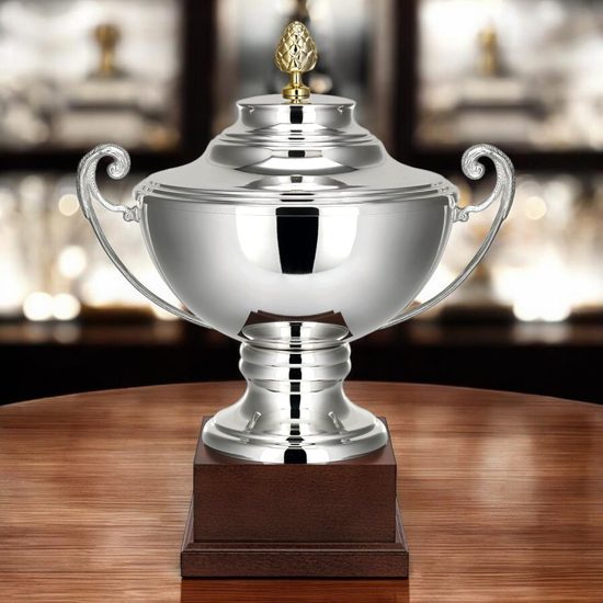 Barzagli Silver Plated Metal Award With Lid