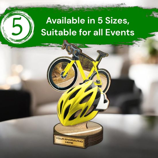 Grove Road Bike Real Wood Trophy