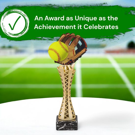 Genoa Softball Glove and Ball Trophy