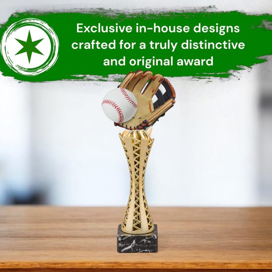 Genoa Baseball Glove and Ball Trophy