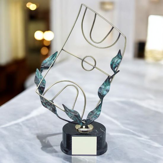 Utrera Basketball Court Handmade Metal Trophy