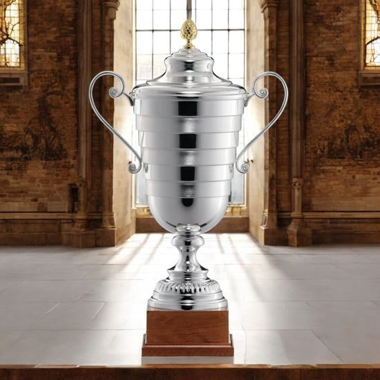 Verratti Silver Plated Metal Trophy With Lid