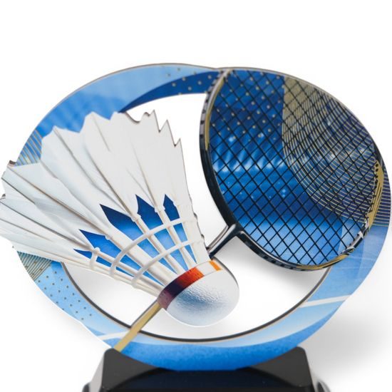Onyx Stainless Steel Badminton Trophy