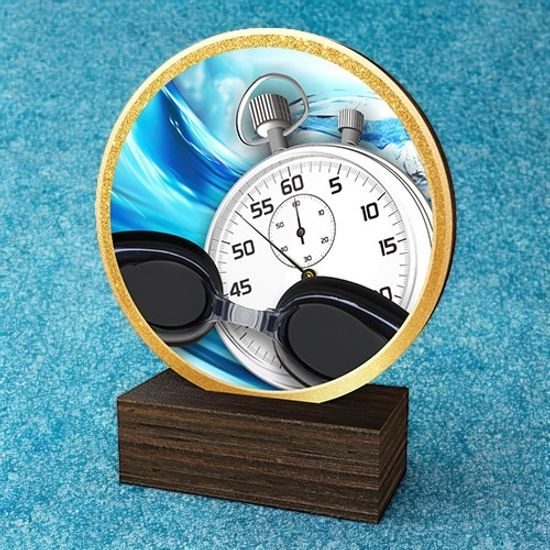 Holt Colour Swimming Real Wood Trophy
