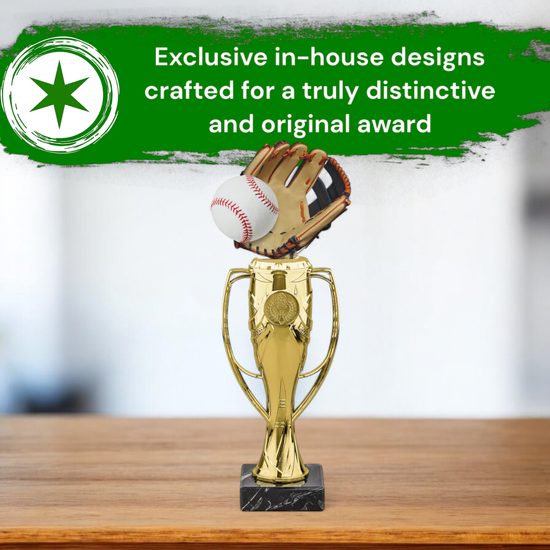 Verona Baseball Glove and Ball Trophy