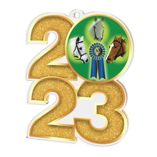 Equestrian Rosette 2023 Acrylic Medal