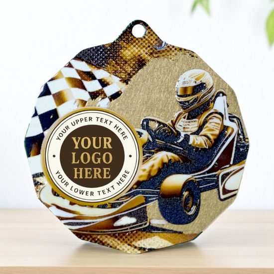 Dodeca Go Kart Stainless Steel Logo Insert Medal