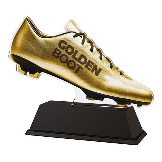 Contemporary Golden Boot Football Trophy