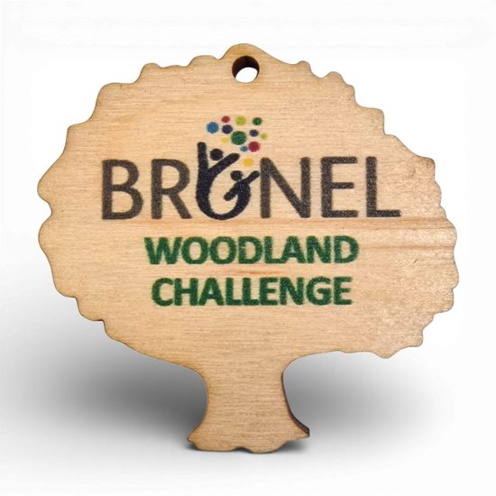 Custom Made Economy Tree Shape Real Wood Logo Medal