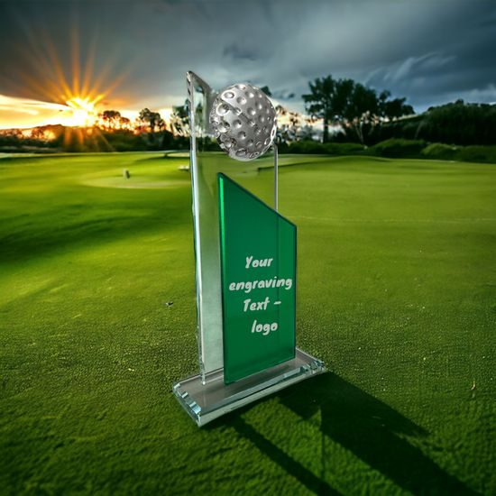Shive Engraved Glass Golf Award