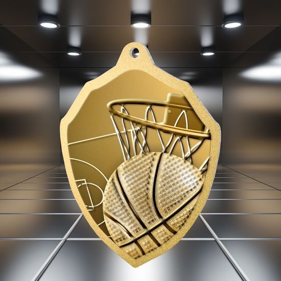 Molton Classic Basketball Stainless Steel Shield Medal
