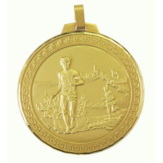 Diamond Edged Cross Country Running Large Gold Medal