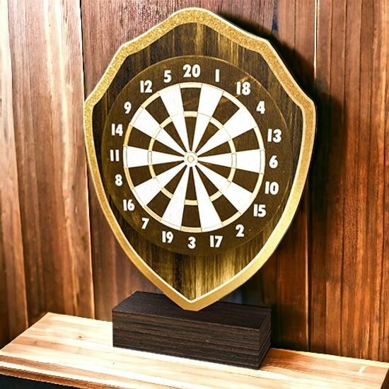Arden Classic Darts Real Wood Shield Trophy