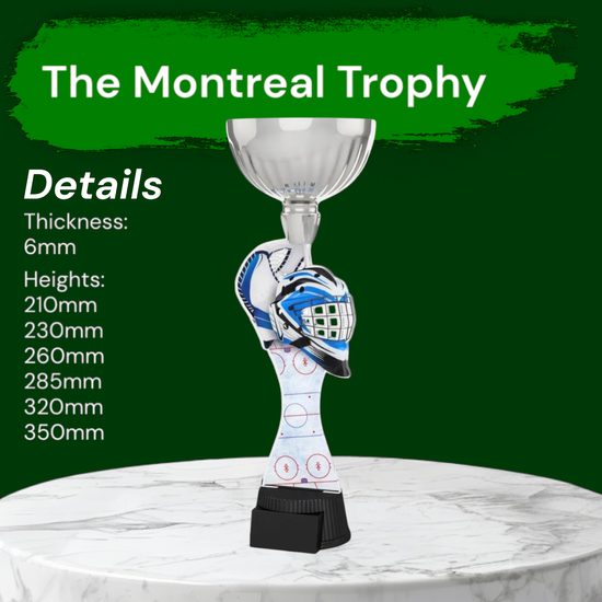 Montreal Ice Hockey Goalkeeper Silver Cup Trophy