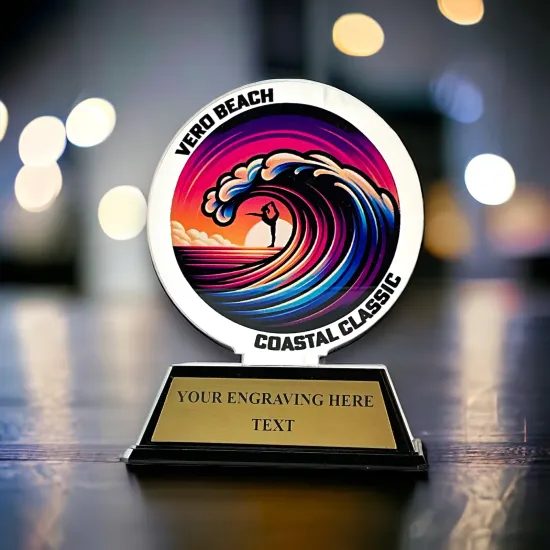 Edison Circular Custom Made Acrylic Logo Award