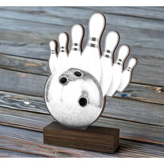 Sierra Classic Tenpin Bowling Real Wood Trophy