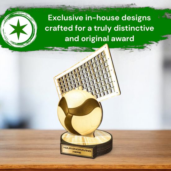 Grove Classic Volleyball Real Wood Trophy