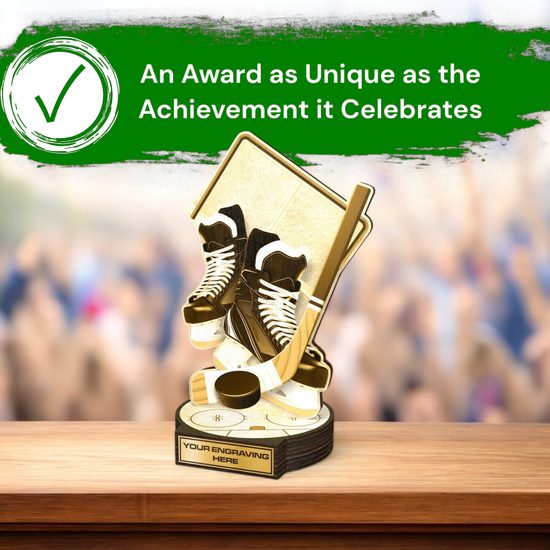 Grove Classic Ice Hockey Real Wood Trophy