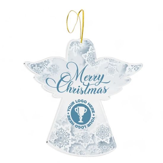 Christmas Logo Angel Custom Made Printed Bauble